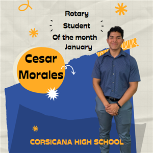 Cesar Morales student of the month